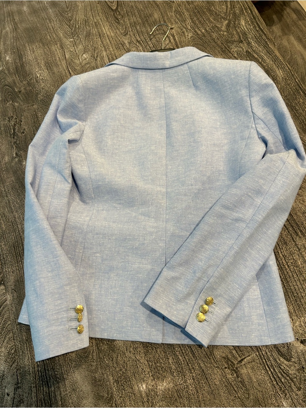J. Crew Factory Light Blue Linen-Blend Blazer - Picture 11 of 11